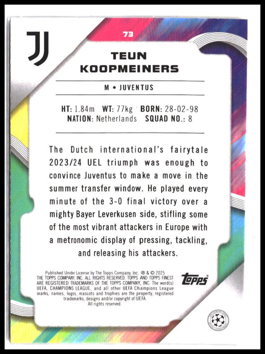 Teun Koopmeiners #73 2024-25 Finest UEFA Club Competitions