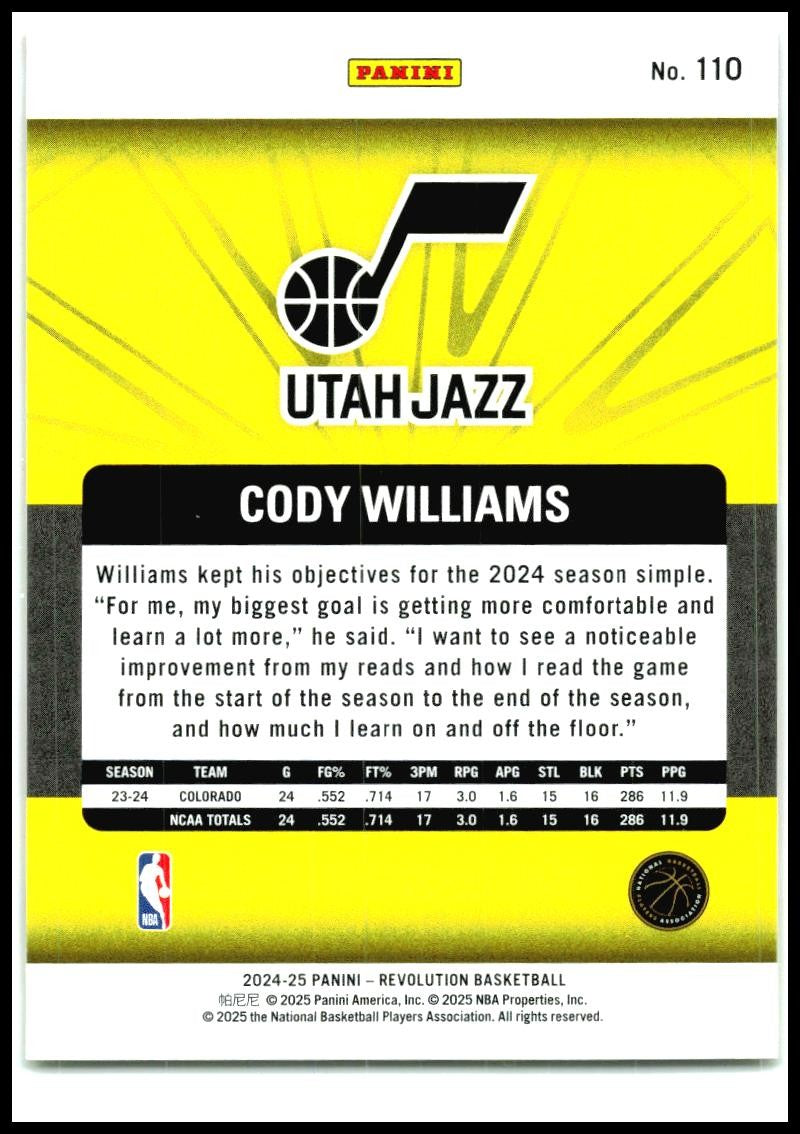 2024-25 Revolution #110 Cody Williams
