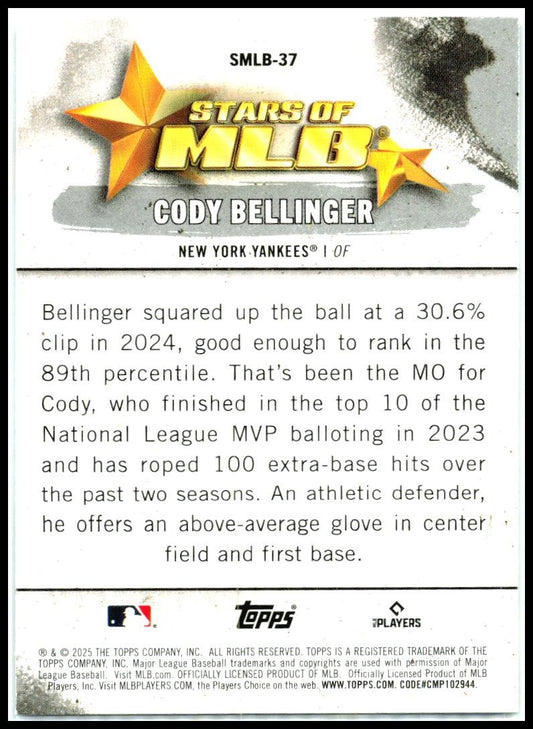 2025 Topps Stars of MLB #SMLB-37 Cody Bellinger New York Yankees