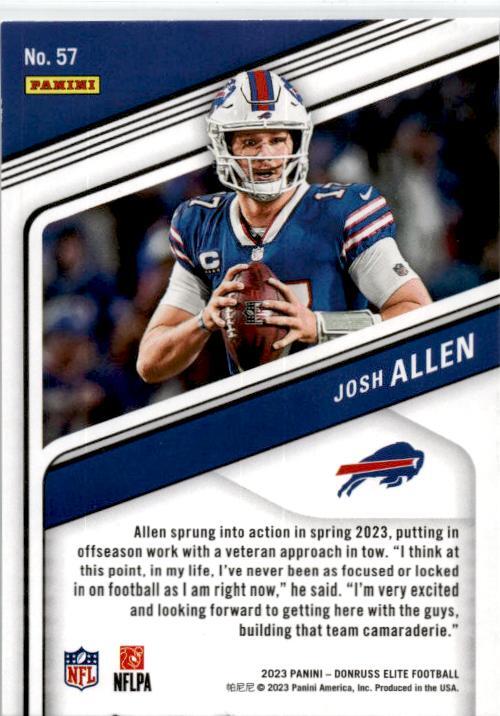 2023 Donruss Elite #57 Josh Allen Buffalo Bills