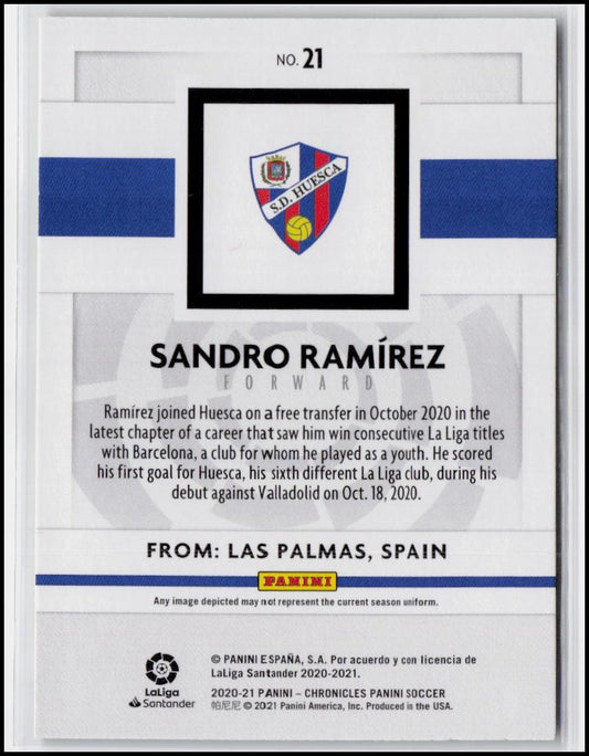 2020-21 Panini Chronicles - Panini La Liga #21 Sandro Ramirez