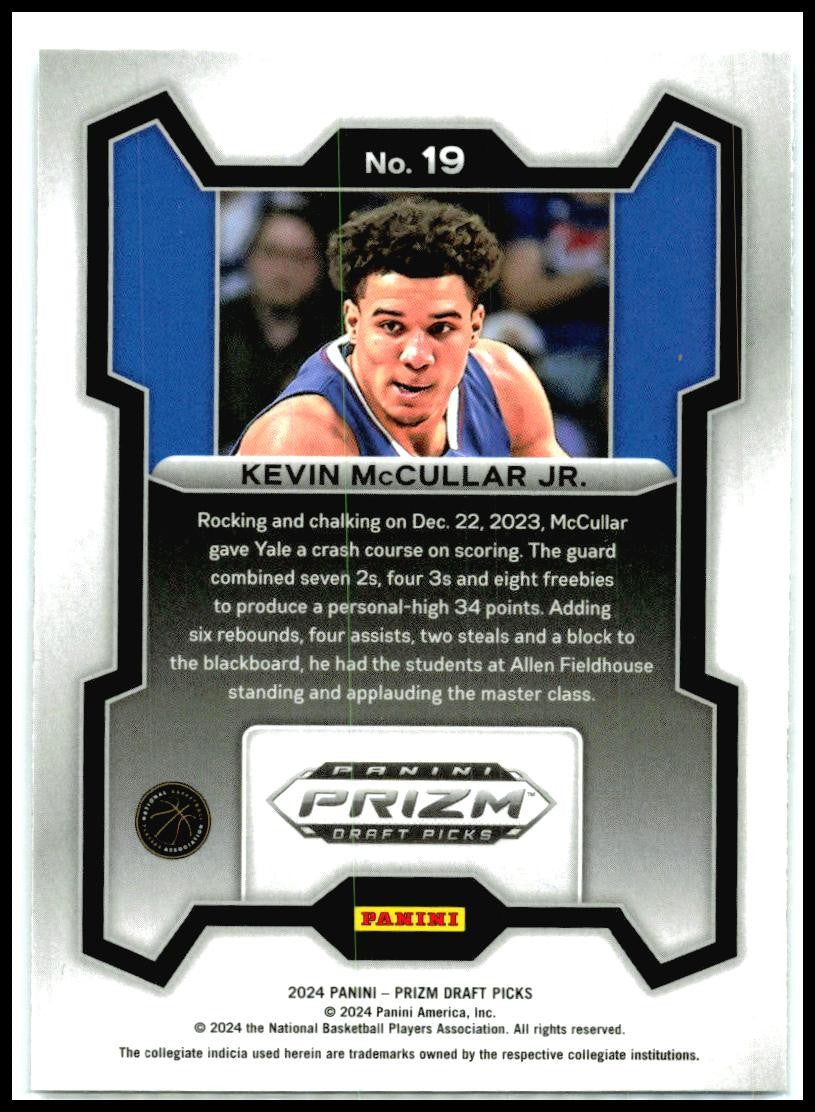 2024 Panini Prizm Draft Picks #19 Kevin McCullar Jr. Knicks