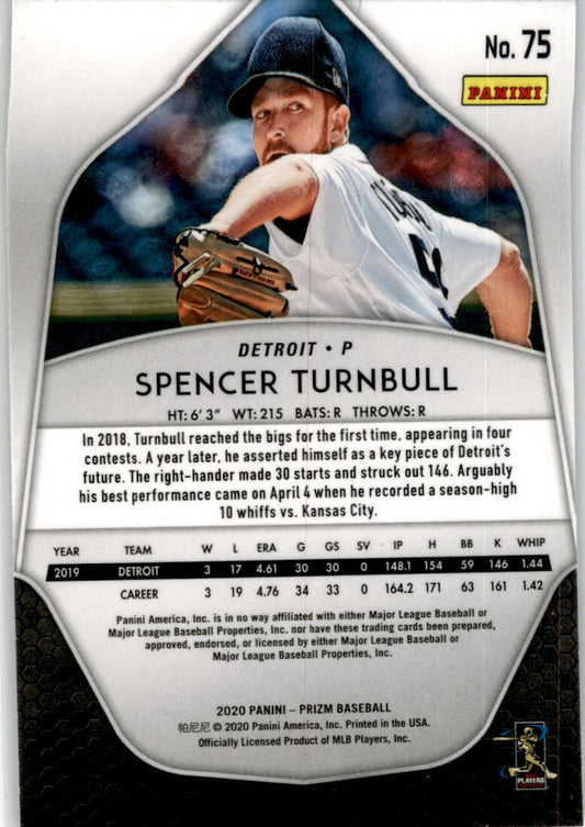 2020 Panini Prizm #75 Spencer Turnbull Detroit Tigers