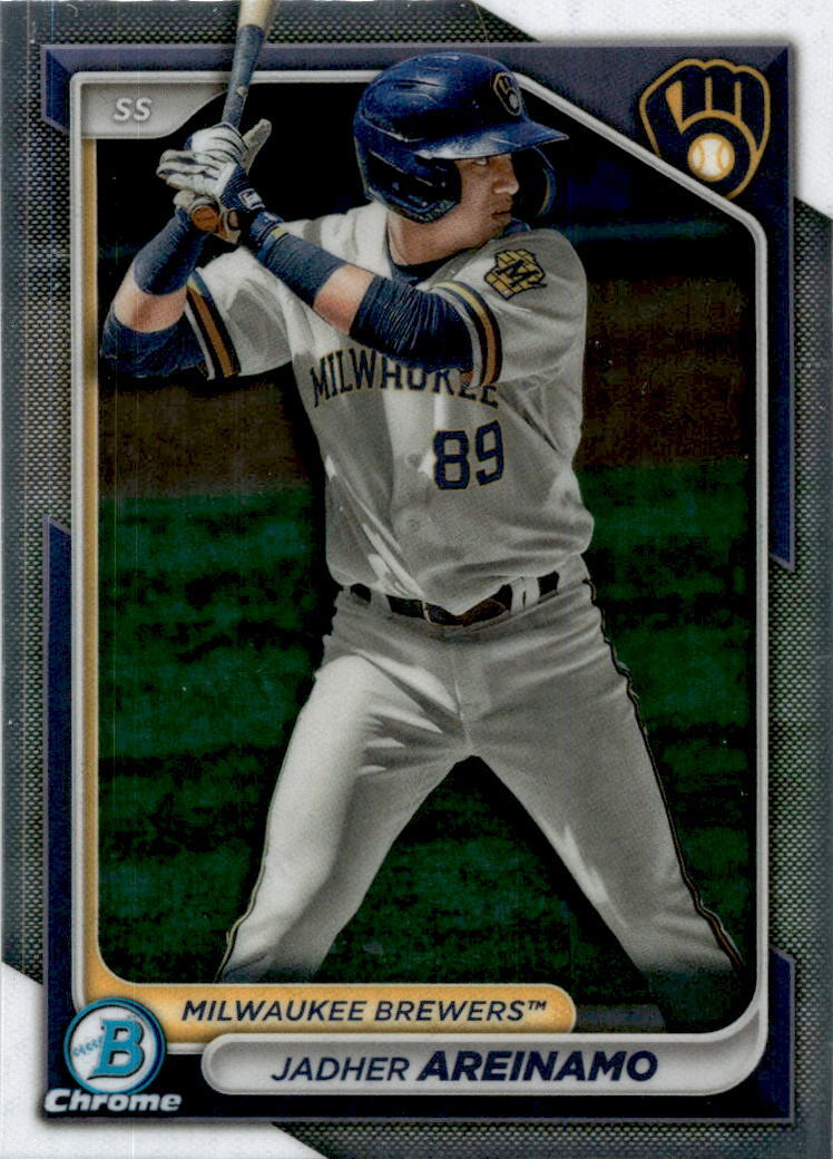 2024 Bowman Chrome Prospects #BCP-2 Jadher Areinamo Milwaukee Brewers