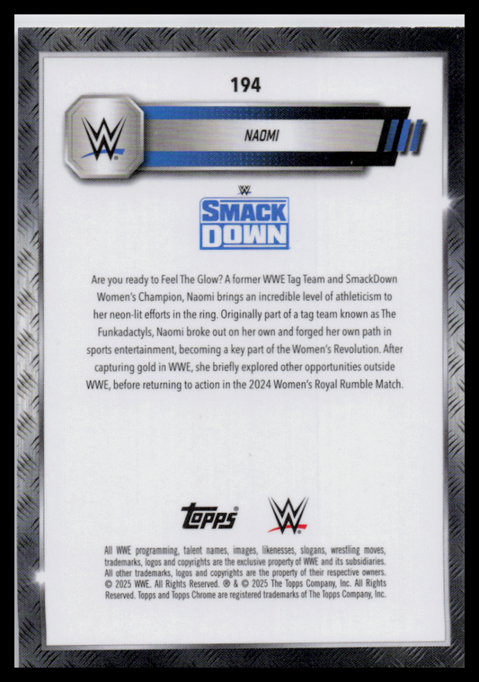 2024 Topps Chrome WWE #194 Naomi