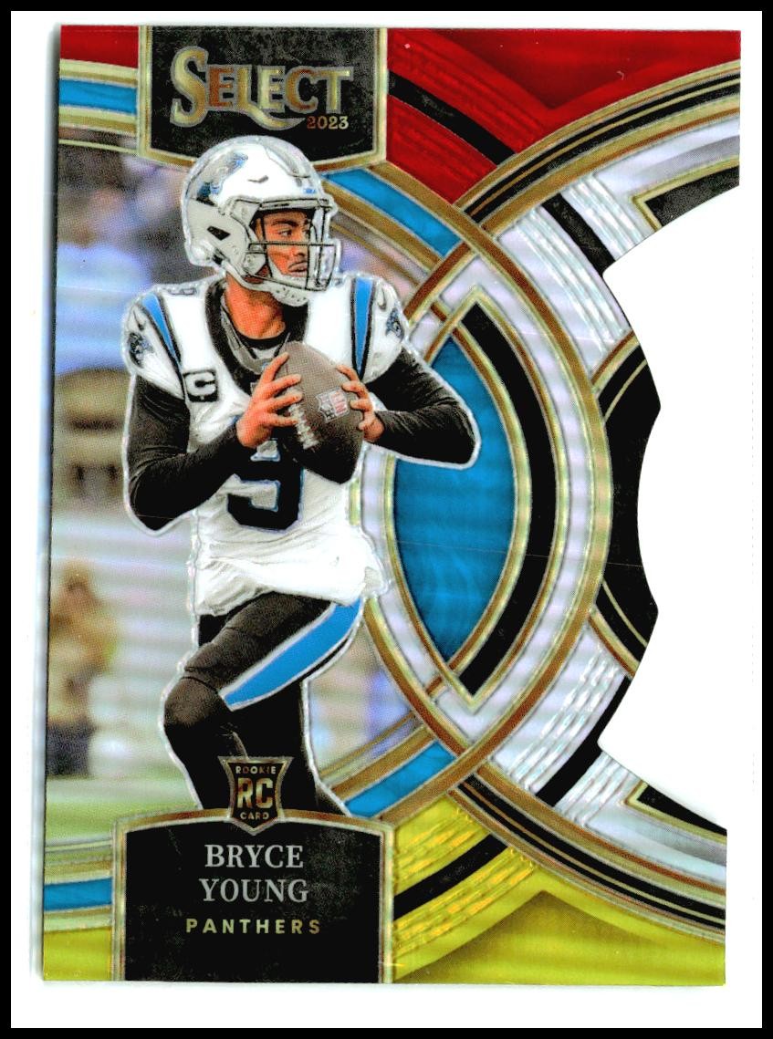 2023 Select Red and Yellow Prizms Die Cuts #167 Bryce Young Rookie Panthers