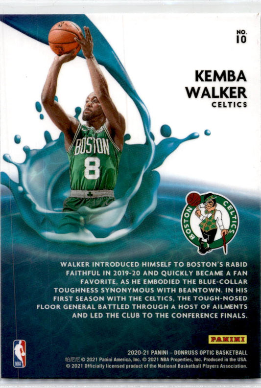 2020 Donruss Optic Splash! #10 Kemba Walker Boston Celtics