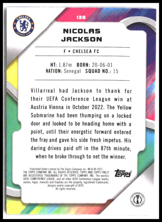 Nicolas Jackson #138 2024-25 Finest UEFA Club Competitions