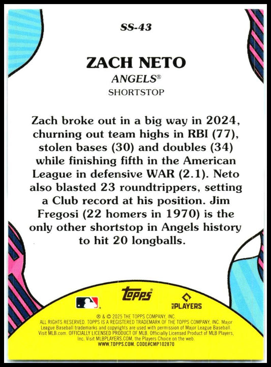 2025 Topps Summer Superstars #SS-43 Zach Neto Los Angeles Angels