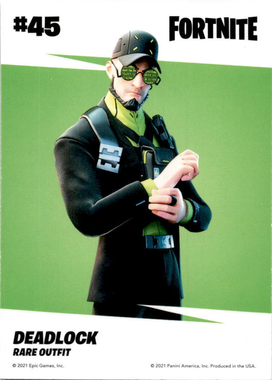 2021 PANINI FORTNITE DEADLOCK LASER #45 SERIES 3 RARE OUTFIT