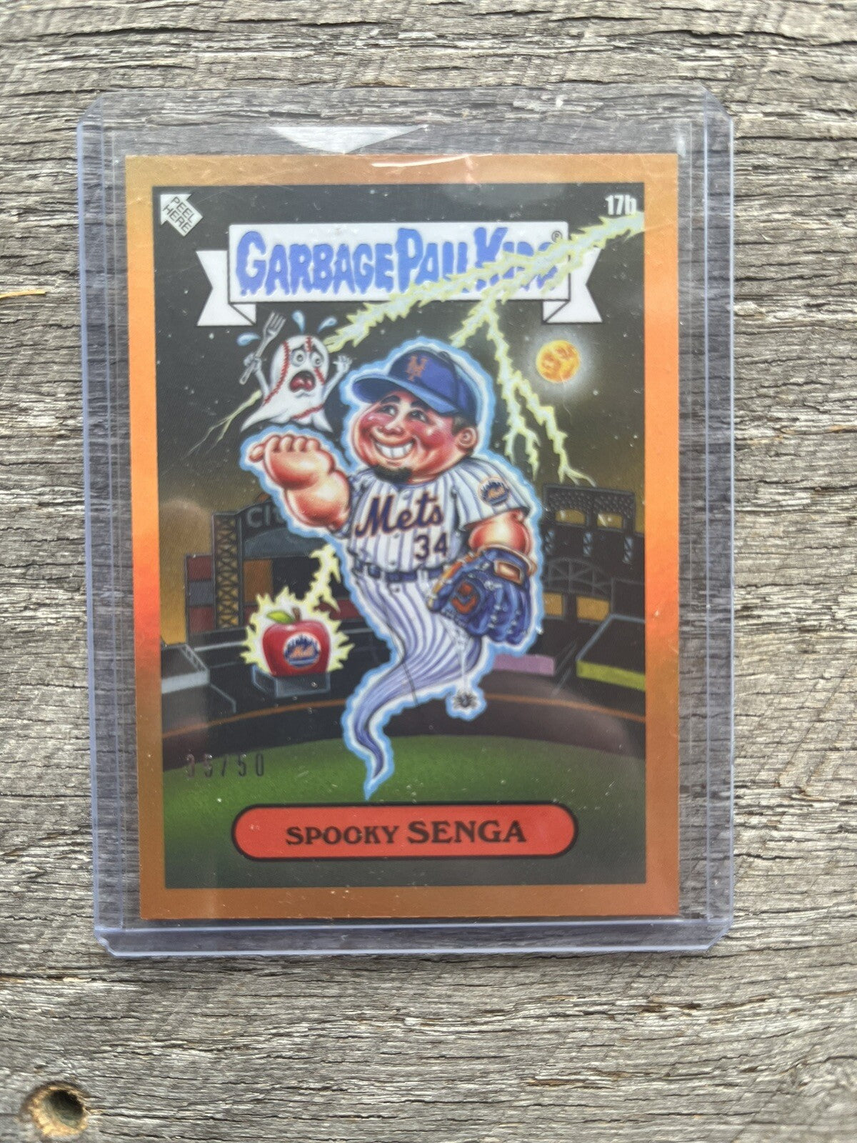 2023 Topps MLB x GPK Series 3 #17 Spooky Senga Orange #/50 New York Mets