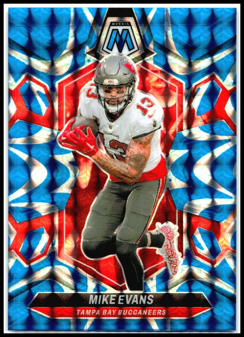 2024 Panini Mosaic Mosaic Reactive Blue #206 Mike Evans Tampa Bay Buccaneers