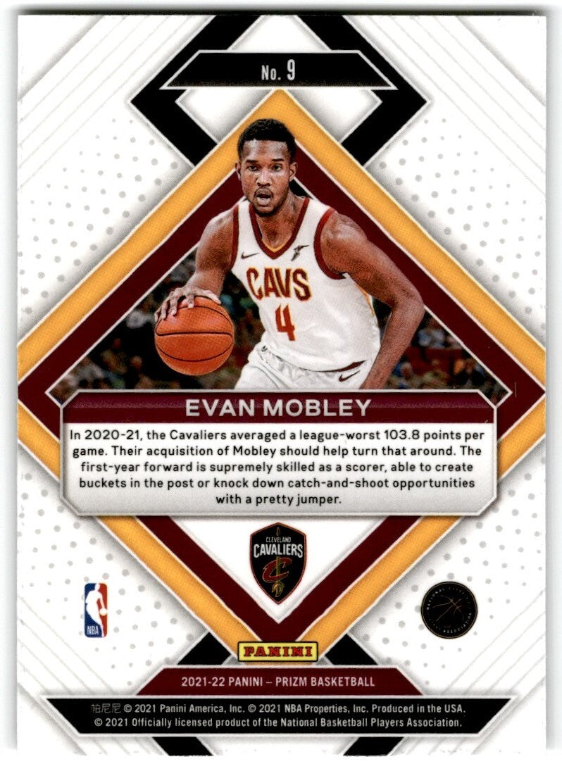 2021-22 Panini Prizm Emergent Evan Mobley Cleveland Cavaliers #9
