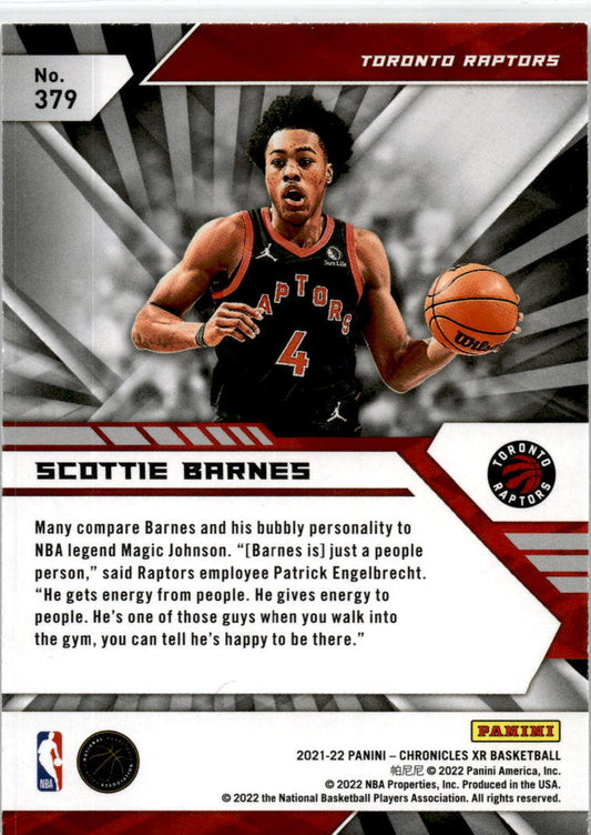 2021-22 Panini Chronicles #379 Scottie Barnes Toronto Raptors
