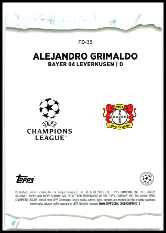 2024-25 Topps Chrome Final Destination #FD-35 Alejandro Grimaldo