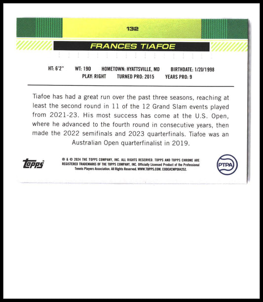 2024 Topps Chrome #132 Frances Tiafoe