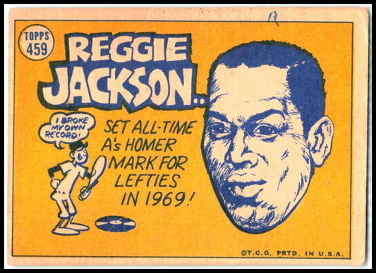 1970 Topps #459 Reggie Jackson Oakland Athletics