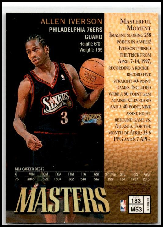 1997-98 Finest Refractors #183 Allen Iverson Philadelphia 76ers