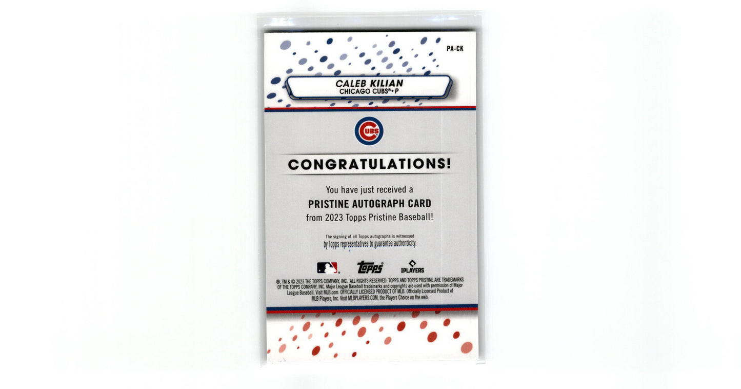 2023 Topps Pristine #PA-CK Caleb Kilian Chicago Cubs