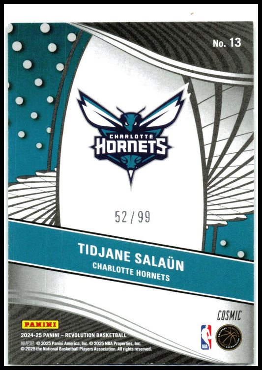 2024-25 Panini Revolution Supernova Cosmic #13 Tidjane Salaun Hornets