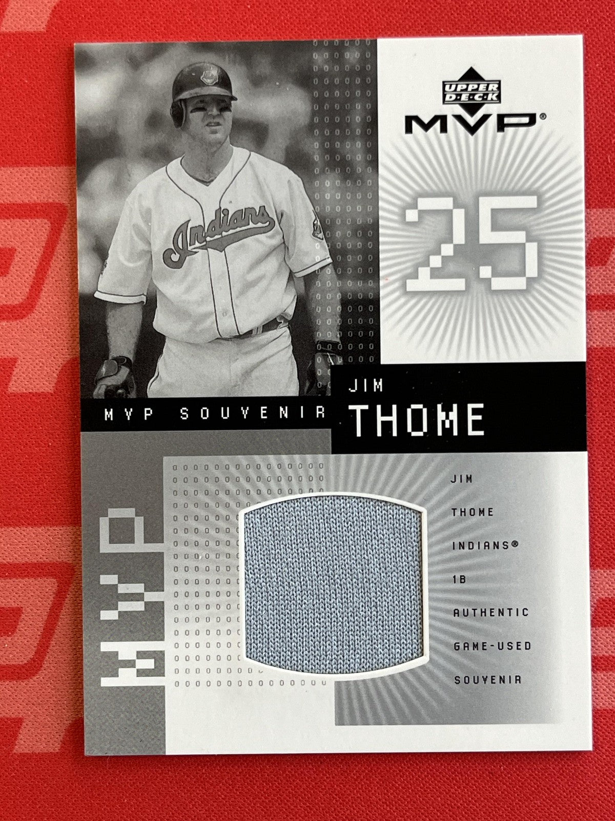 2002 Upper Deck MVP Souvenir Jersey #J-JT Jim Thome Indians