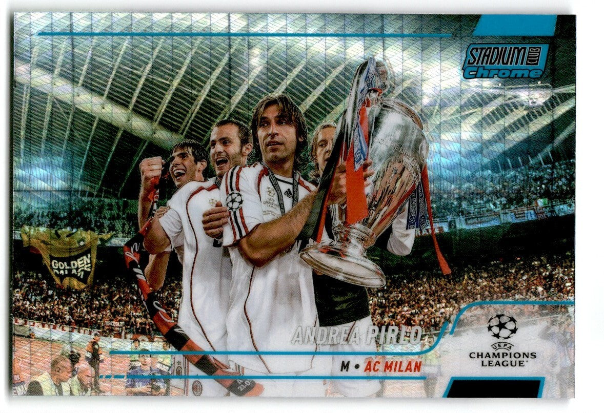 2022 Stadium Club Chrome Blue Prism Refractor Andrea Pirlo AC Milan #21
