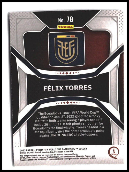 Felix Torres #78 2022 Panini Prizm FIFA World Cup Qatar Rookie RC