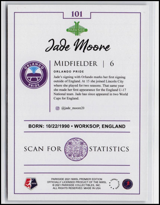 2021 Parkside NWSL Premier Edition #101 Jade Moore