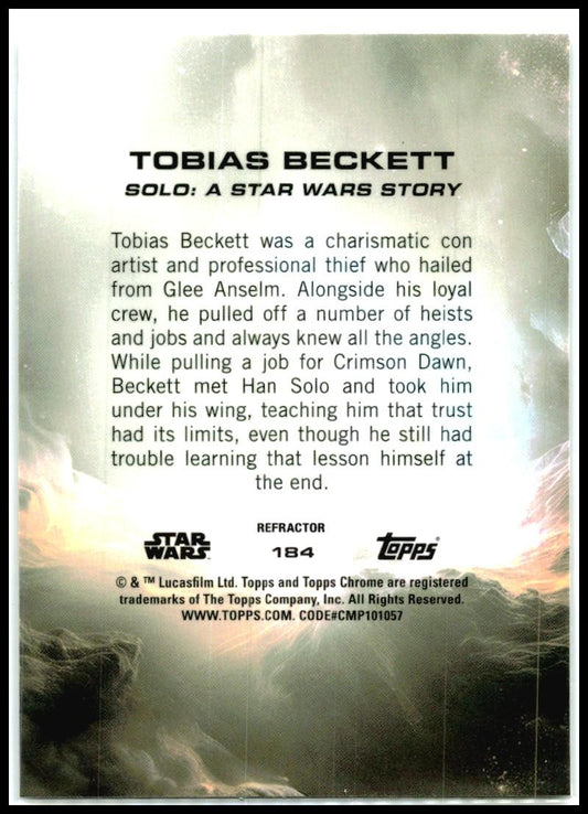 2025 Topps Chrome Star Wars Refractor #184 Tobias Beckett