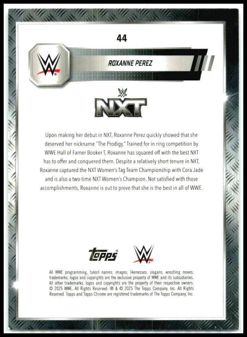 2025 Topps Chrome WWE Sepia Refractor #44 Roxanne Perez