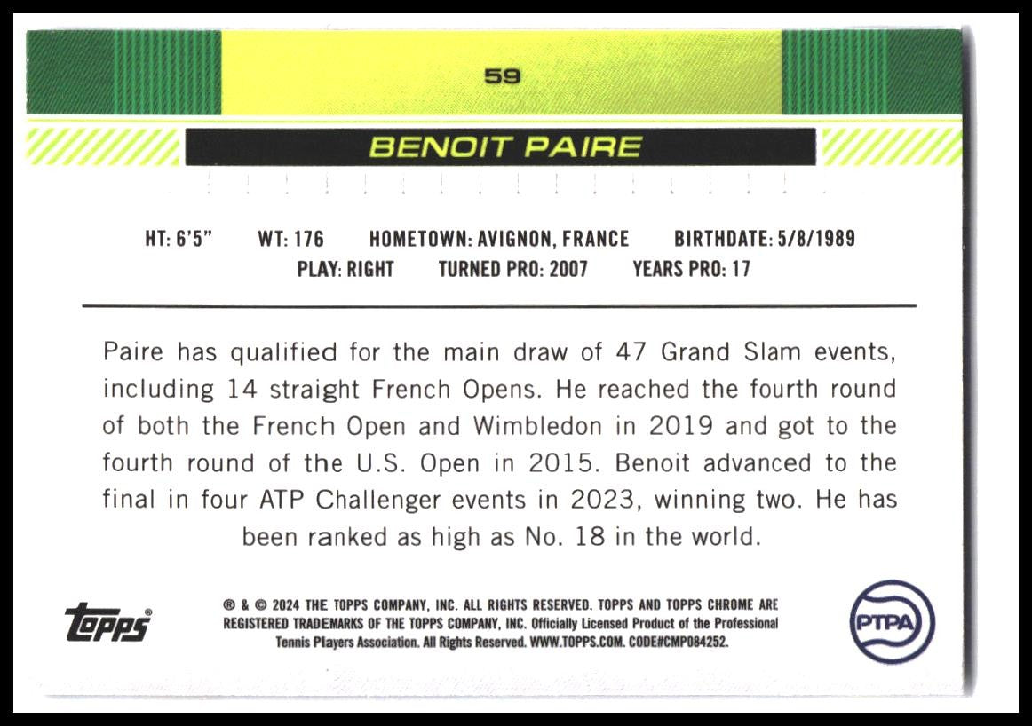 2024 Topps Chrome #59 Benoit Paire