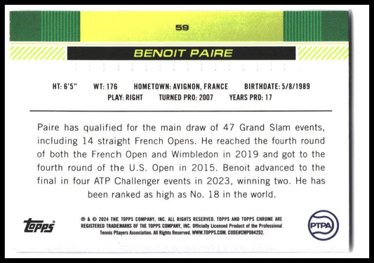 2024 Topps Chrome #59 Benoit Paire