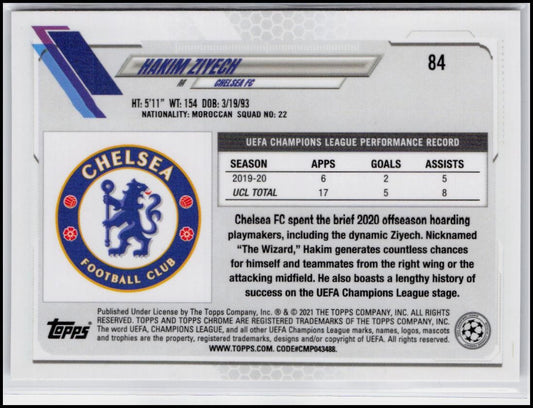 2020-21 Topps Chrome UEFA Champions League #84 Hakim Ziyech