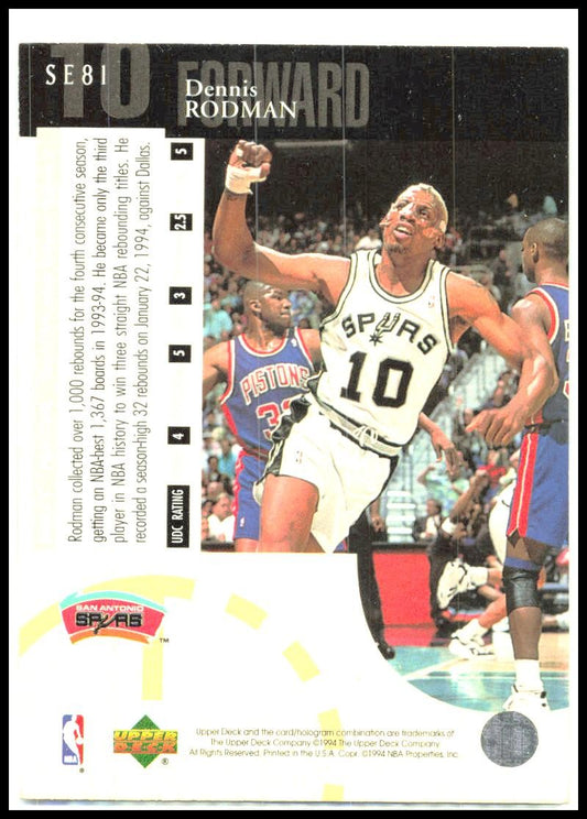 1994-95 Upper Deck Special Edition #SE81 Dennis Rodman San Antonio Spurs
