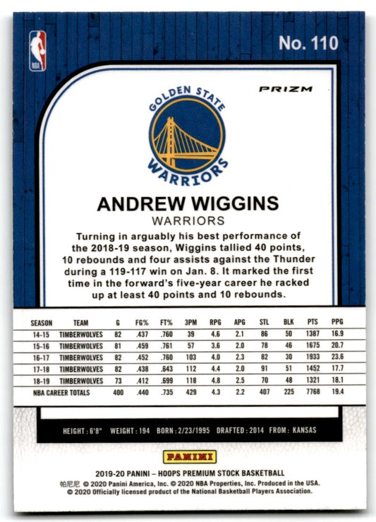 2019-20 Box Set Pulsar Prizm Andrew Wiggins Minnesota Timberwolves #110