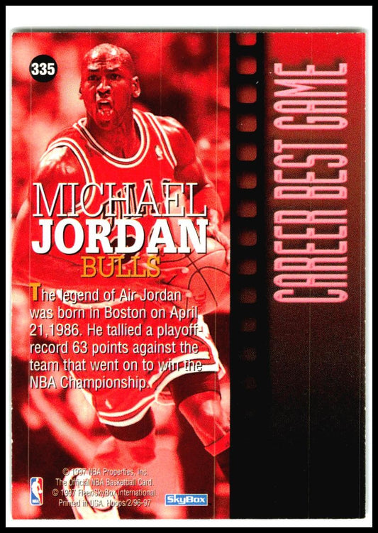 1996-97 Hoops #335 Michael Jordan Chicago Bulls