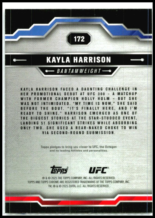 2025 Topps Chrome UFC Speckle Refractor #172 Kayla Harrison #/250