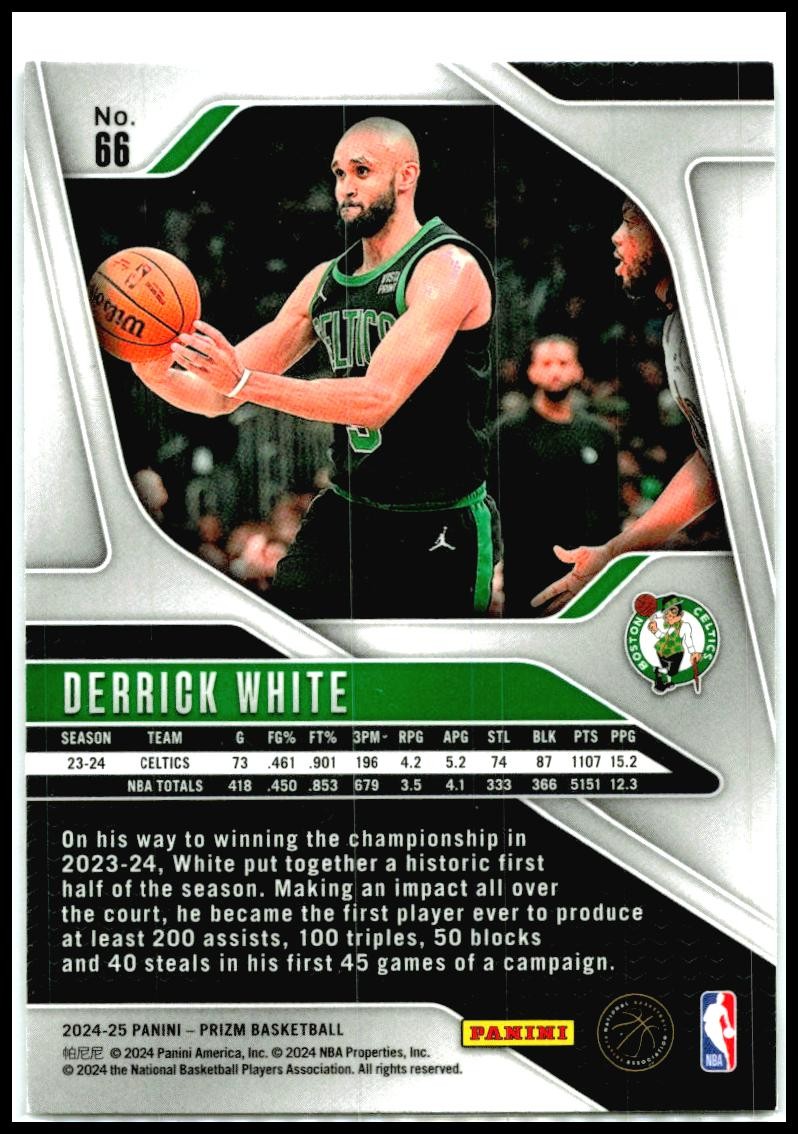 2024-25 Panini Prizm #66 Derrick White Boston Celtics
