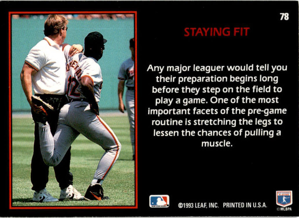 1993 Triple Play #78 Staying Fit