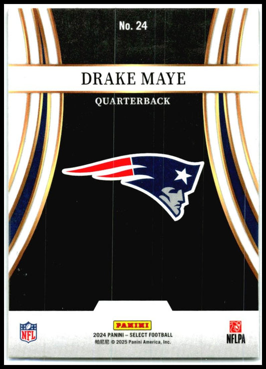 2024 Panini Select Turbocharged #24 Drake Maye New England Patriots