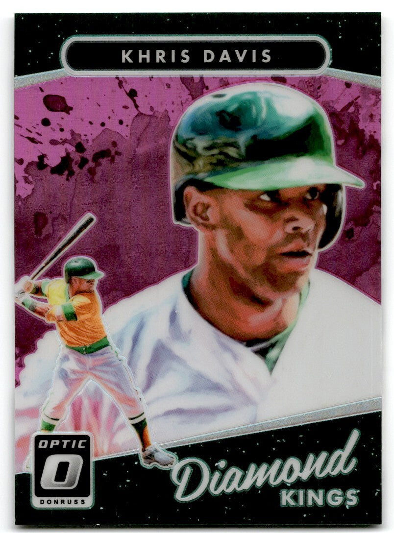 2017 Panini Donruss Optic Purple Diamond Kings Khris Davis Oakland Athletics #20