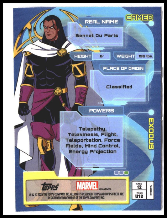 Exodus #12 2025 Topps Finest X-Men '97
