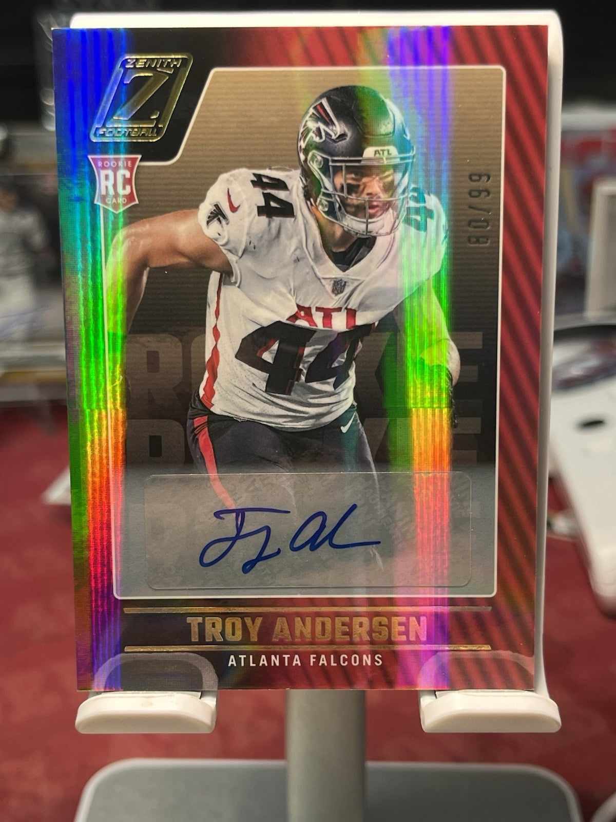 2022 Zenith #164 TROY ANDERSEN RC Auto #/99