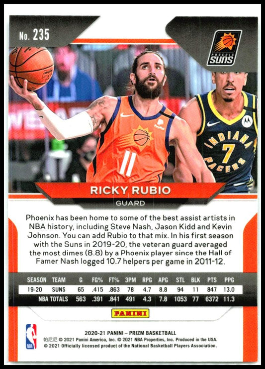 2020-21 Panini Prizm #235 Ricky Rubio Phoenix Suns