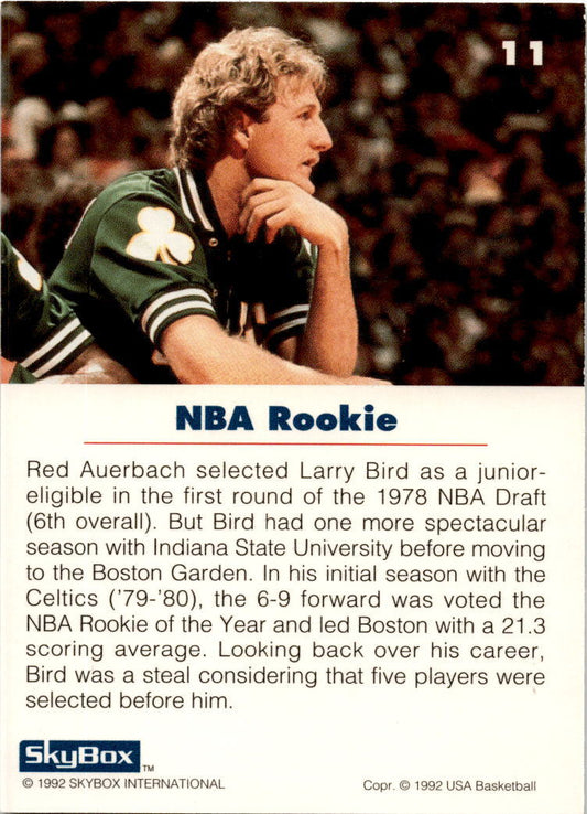 1992 SkyBox USA #11 Larry Bird USA