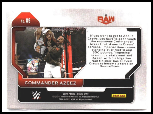 Commander Azeez #89 2022 Panini Prizm WWE
