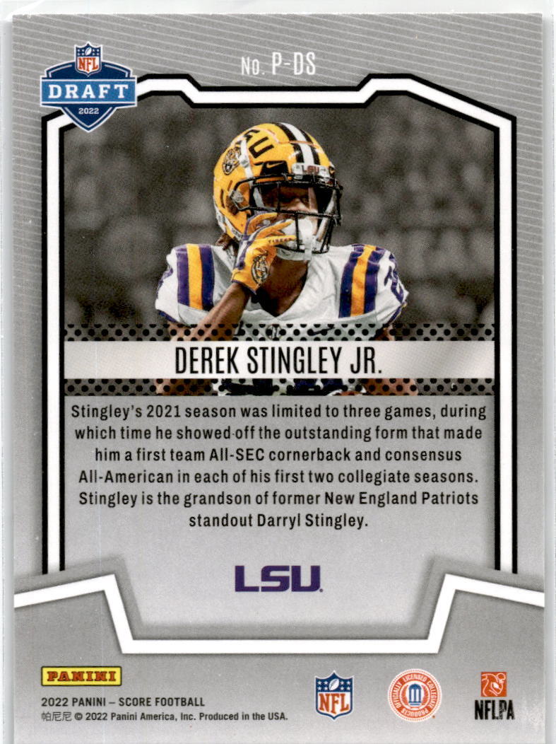 2022 Score Protential #P-DS Derek Stingley Jr. LSU Tigers / Texans