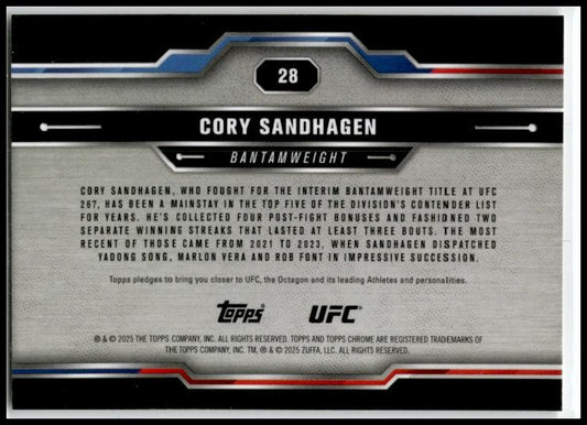 2025 Topps Chrome UFC #26 Cory Sandhagen