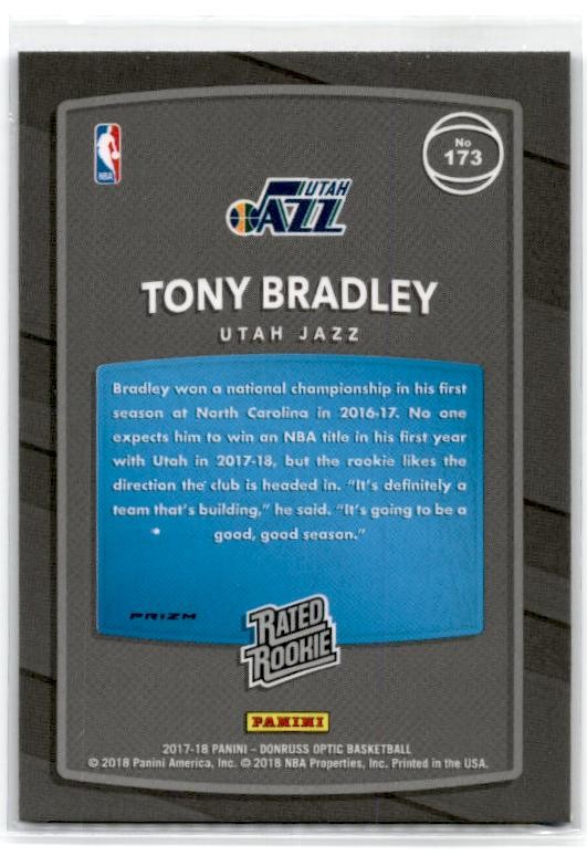 2017-18 Donruss Optic #173 Tony Bradley Blue Velocity