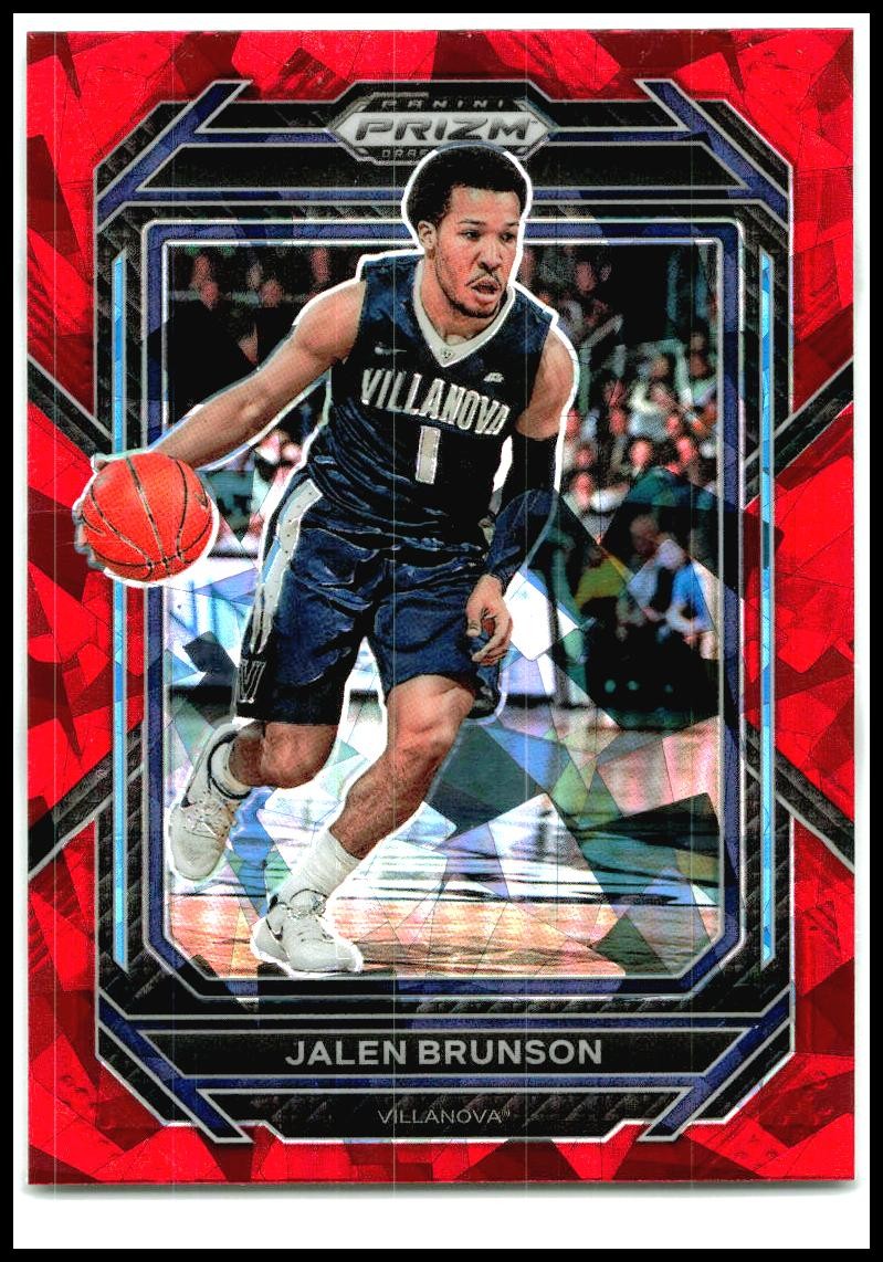 2023 Panini Prizm Draft Picks Red Ice #87 Jalen Brunson Villanova Wildcats